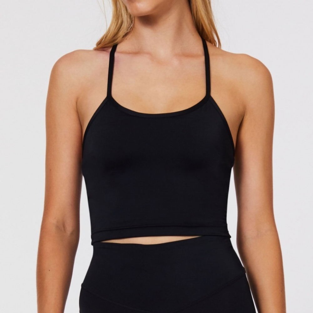 L’urv NWT padded sports bra midi in black